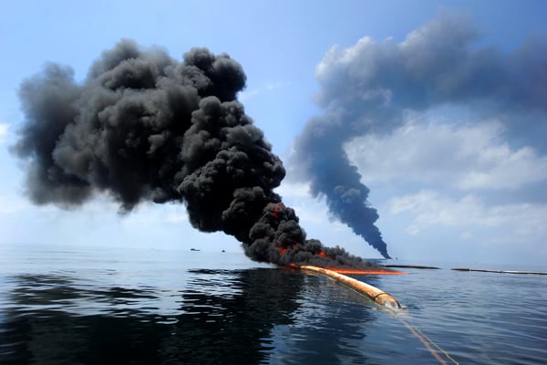 Offshore Oil Drilling Fire